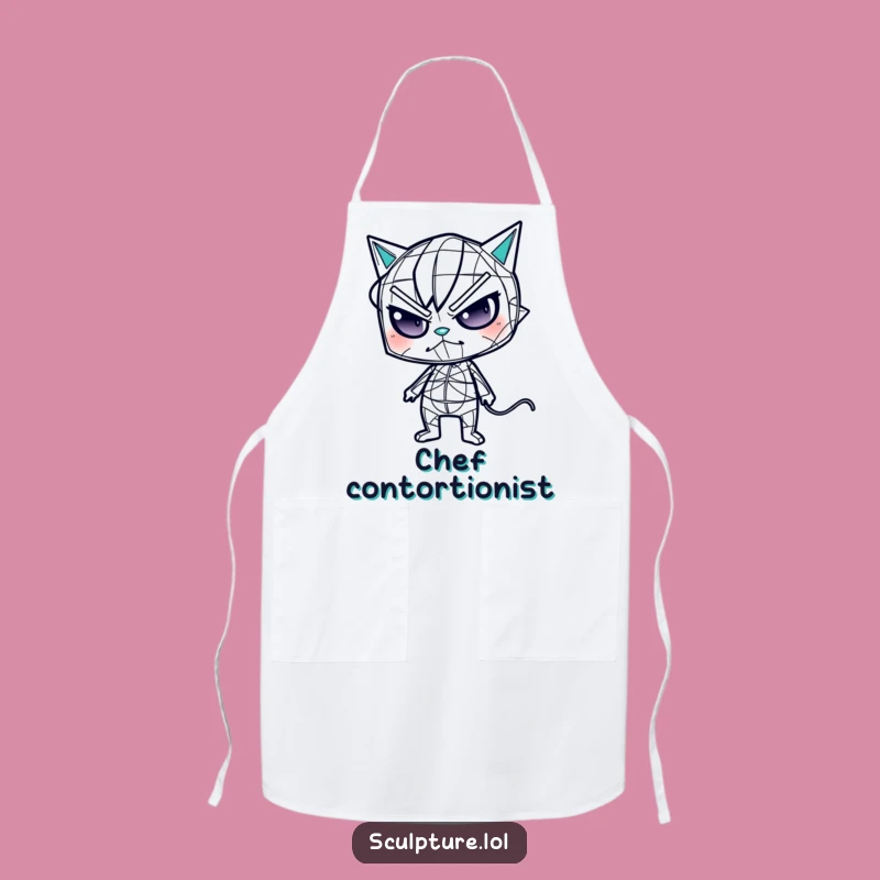 Funny Wireframe Apron: Cook Up Laughs with This Mischievous Character