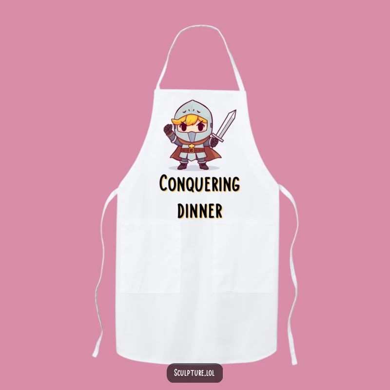 Funny Knight Tiny Sword Apron - Cook with Courageous Humor!