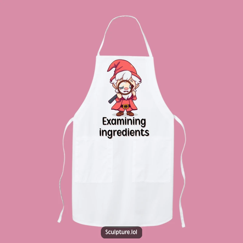 Funny Tiny Wizard Apron: Cook with Curious Magic Gift