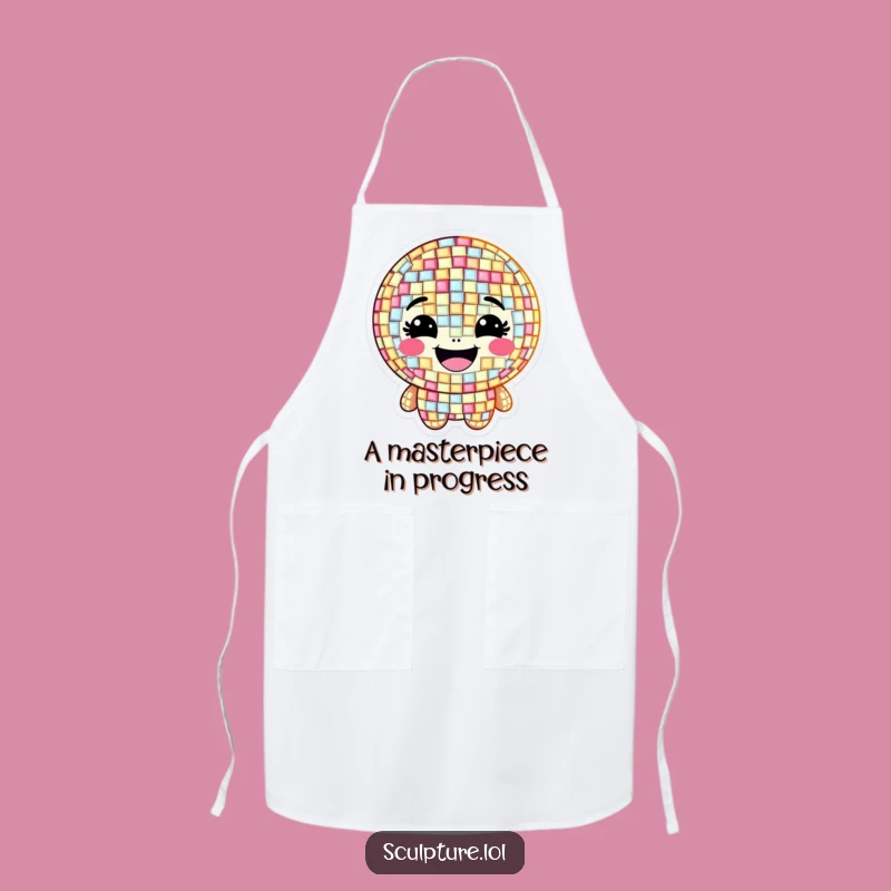 Funny Grinning Mosaic Apron, Create Art in the Kitchen