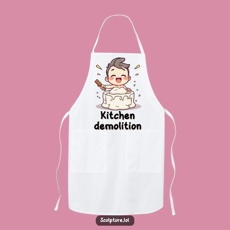 Funny Kitchen Apron - Joyful Mold Breaker Chef Character