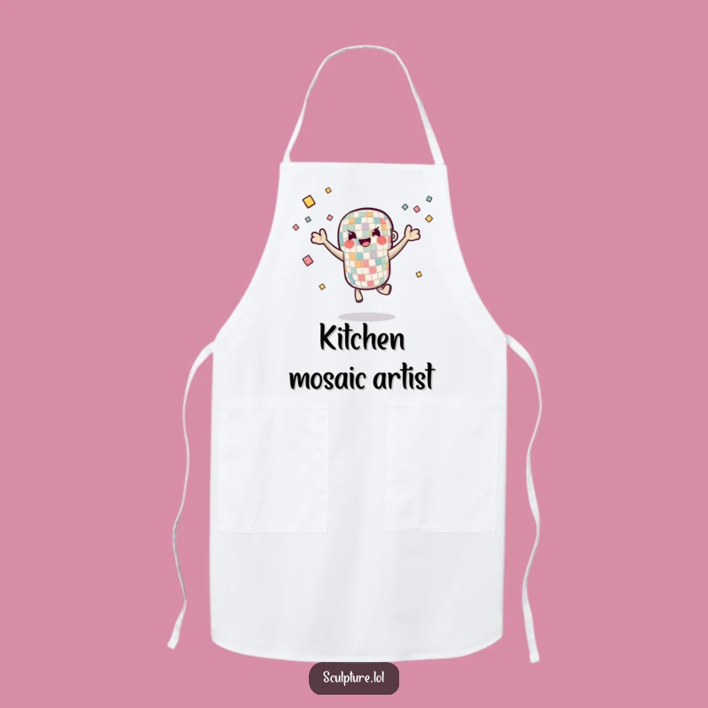 Funny Mosaic Tile Juggler Apron - Create & Cook with Artistic Flair