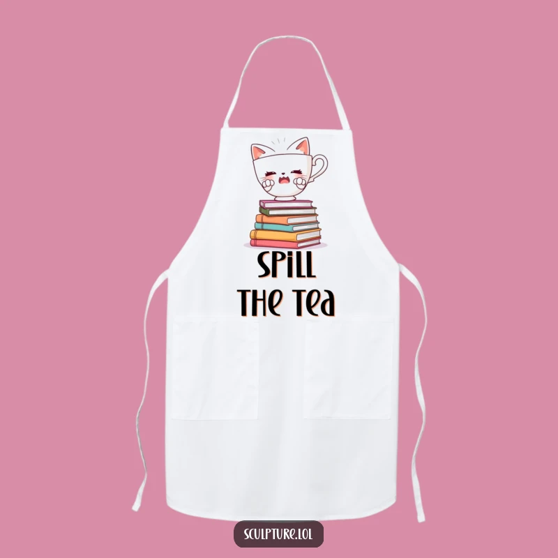 Funny Startled Teacup Apron - Cook with Wobbly Charm Gift!