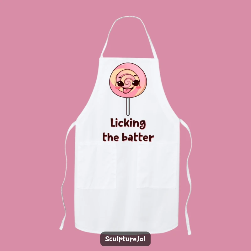 Funny Lollipop Apron - Mischievous Tongue Out for Playful Cooks