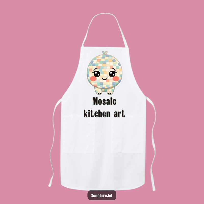 Funny Mosaic Character Apron - Artistic Chef Wear, Perfect Funny Kitchen Gift!