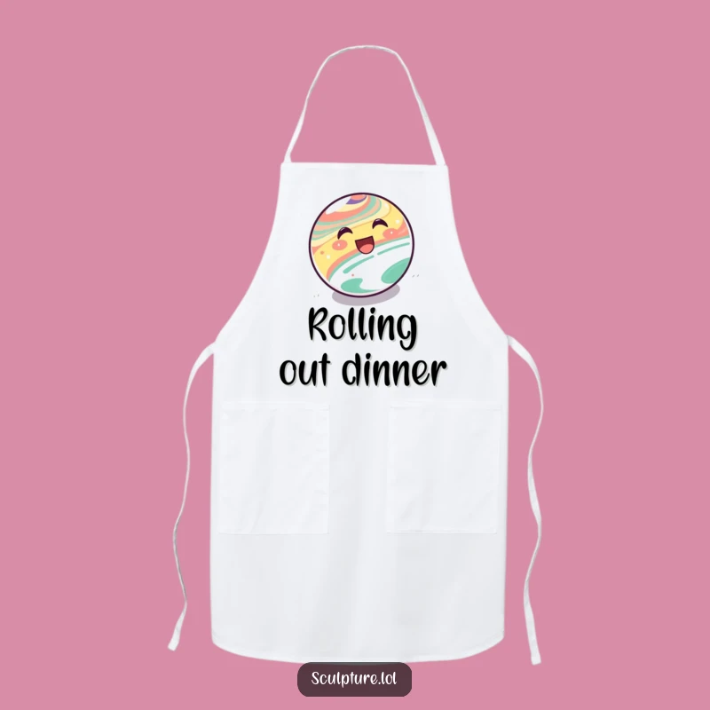 Funny Rolling Marble Apron: Cook with Playful Humor, Perfect Funny Gift!