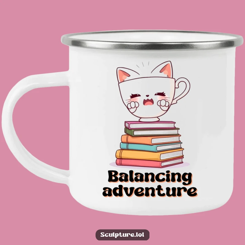 Funny Startled Teacup Camping Mug - Outdoor Adventures with Wobbly Fun Gift!