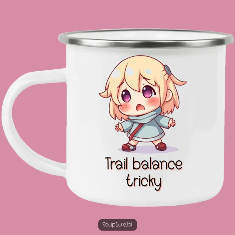 Funny Surprised Resin Character Camping Mug - Outdoor Laughs, Perfect Gift