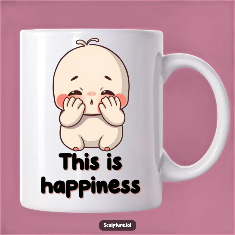 Funny Chubby Clay Mug: Delightful Face Smush, Perfect Funny Gift for Foodies