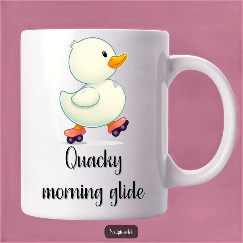 Funny Rubber Ducky Skates Mug: Bouncing Bath Toy Fun, Perfect Funny Gift Idea