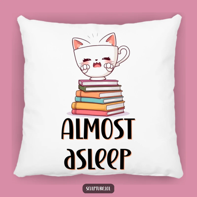 Funny Startled Teacup Pillow - Cozy Comfort with Precarious Charm Gift!