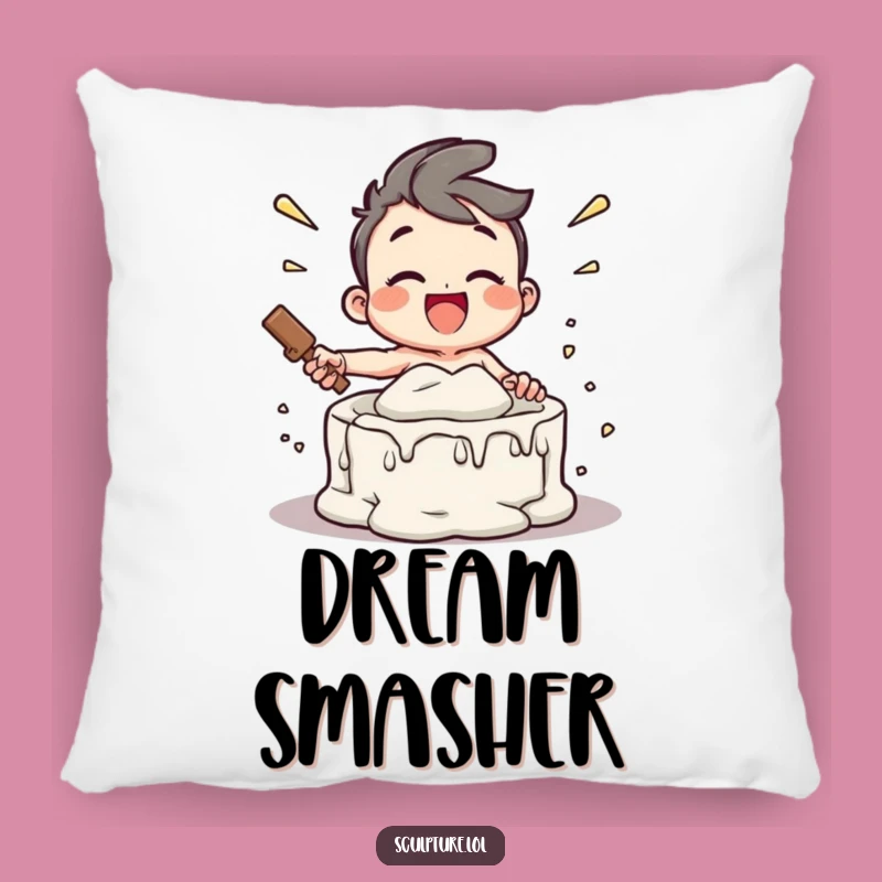 Funny Pillow - Comfy Joyful Mold Smasher Design
