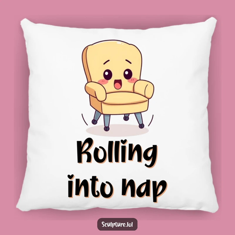 Funny Out of Control Chair Pillow: Cozy Desk Mishap Accent, Amazing Funny Gift