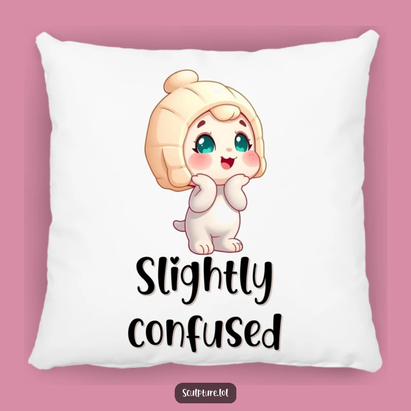 Funny Wobbly Statue Pillow: Cozy Curious Character Accent, Comfy Humorous Gift