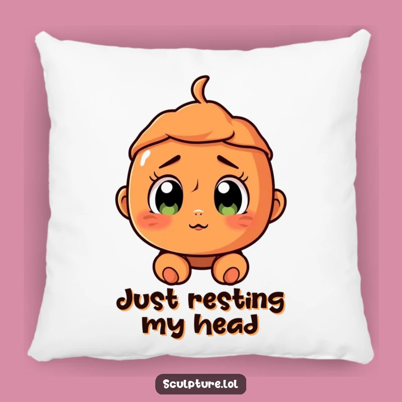 Cozy Funny Surprised Terracotta Character Pillow - Snuggle Up with Hilarious Comfort!