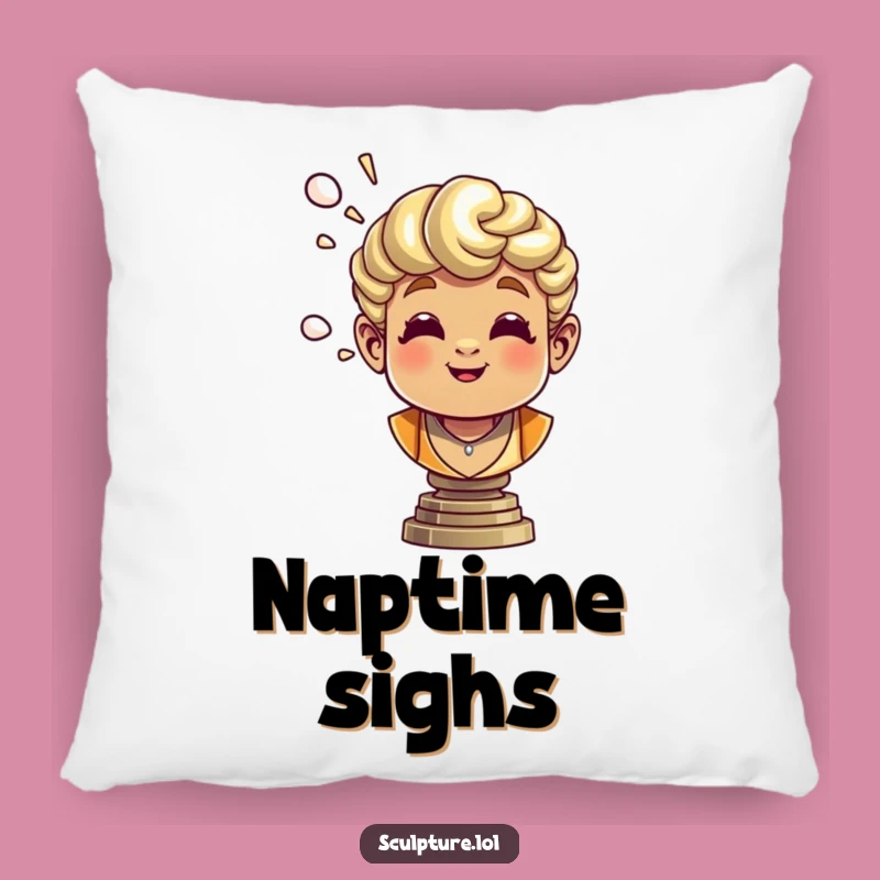 Funny Bronze Bust Pillow: Cozy Up with Cheerful Air Puffs, A Humorous Gift