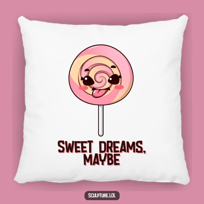 Funny Lollipop Pillow - Mischievous Tongue Out Cushion for Cozy Fun