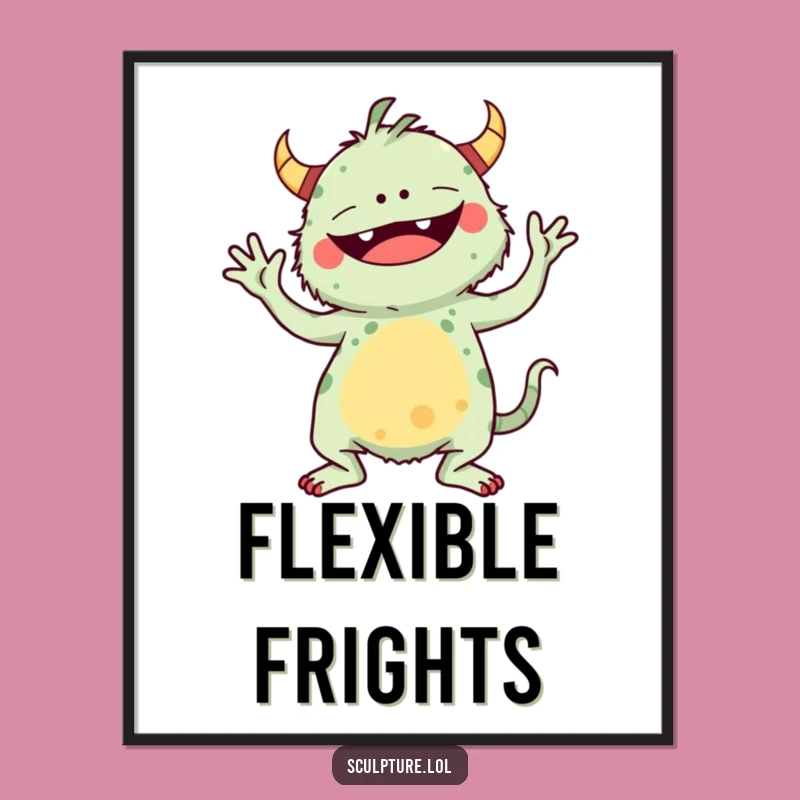 Funny Monster Yoga Digital Art: Instant Comical Flexibility