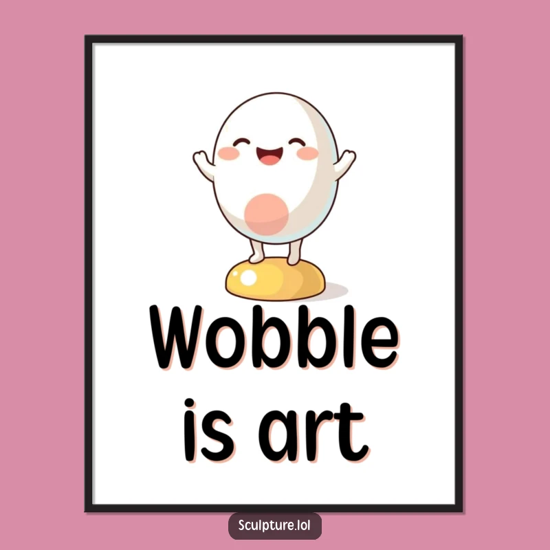 Funny Abstract Wobble Digital Art: Joyful Character for Instant Smiles
