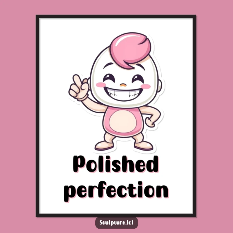 Funny Metal Casting Digital Art: Proud Pose Print, Perfect Funny Gift