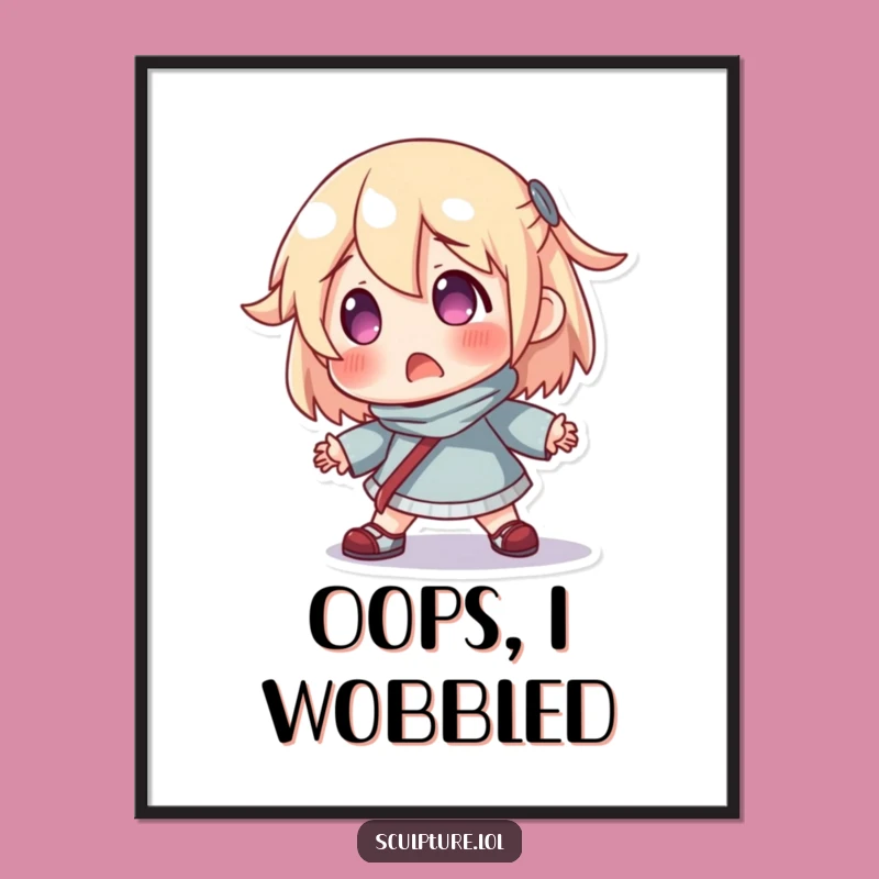 Funny Surprised Resin Character Digital Print - Instant Laughs, Perfect Gift