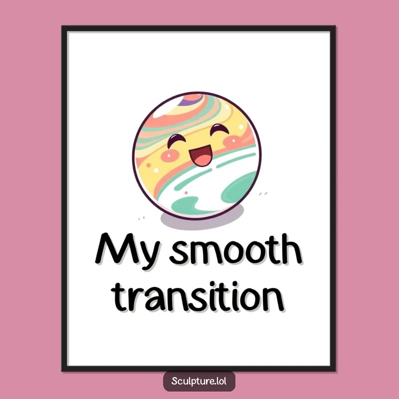 Funny Rolling Marble Digital Print: Instant Playful Art, Perfect Funny Gift!