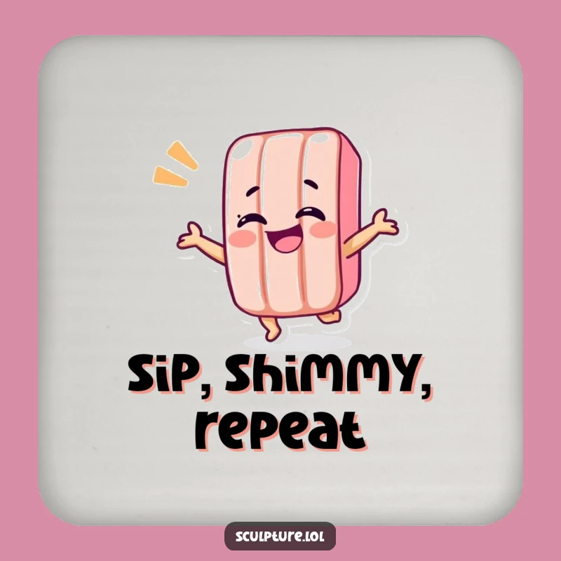 Funny Candy Bar Shimmy Coaster: Protect Surfaces with Sweet Style, Cute Funny Gift!