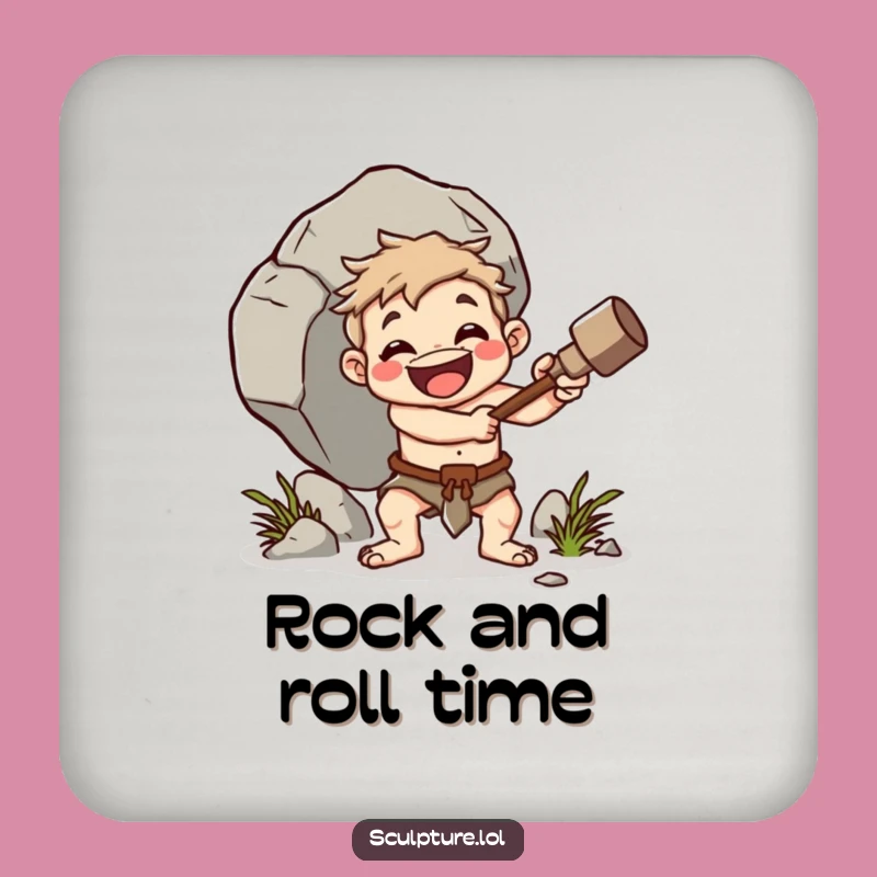 Funny Caveman Boulder Coaster: Protect Surfaces with Primal Fun Gift
