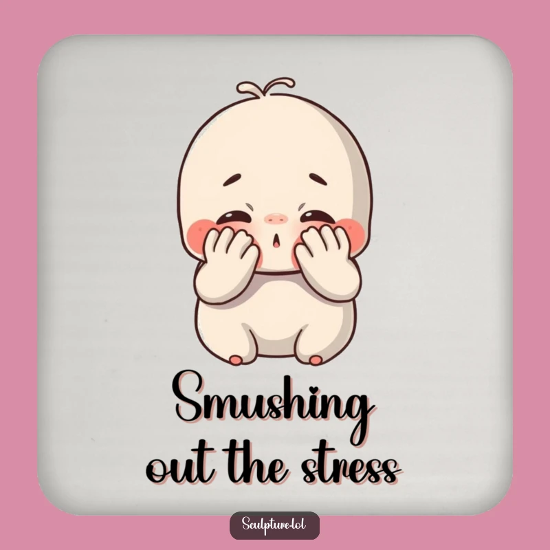 Funny Chubby Clay Coaster: Delightful Sip Protection, Great Funny Gift