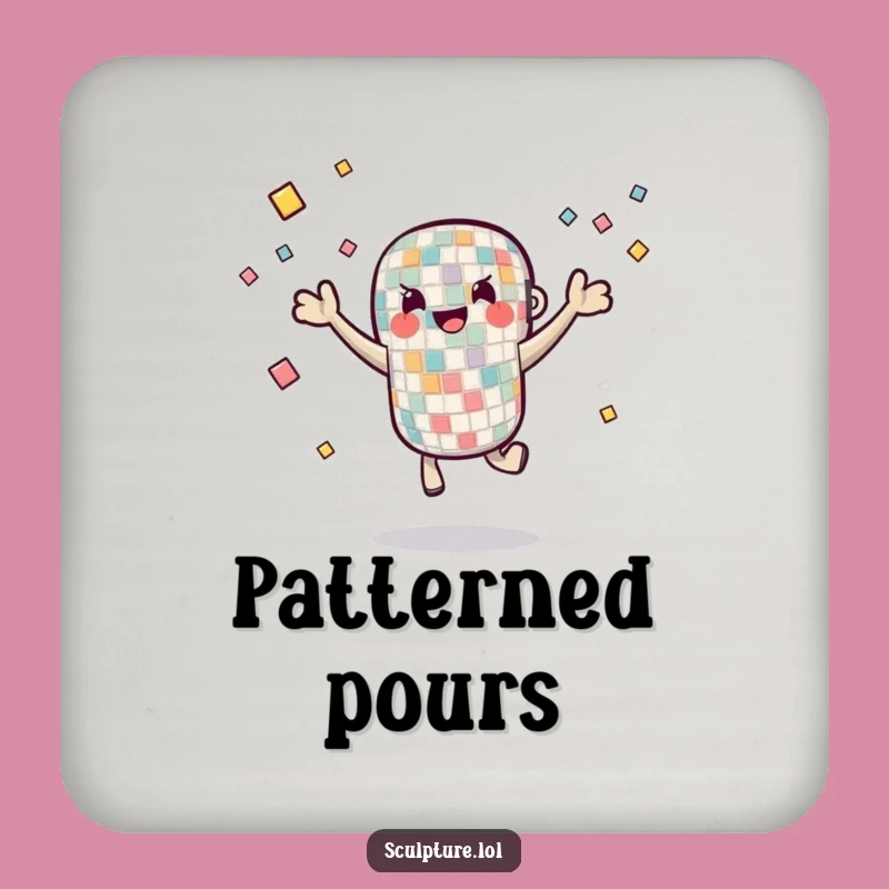 Funny Mosaic Tile Juggler Coasters - Protect Surfaces with Artistic Wit!