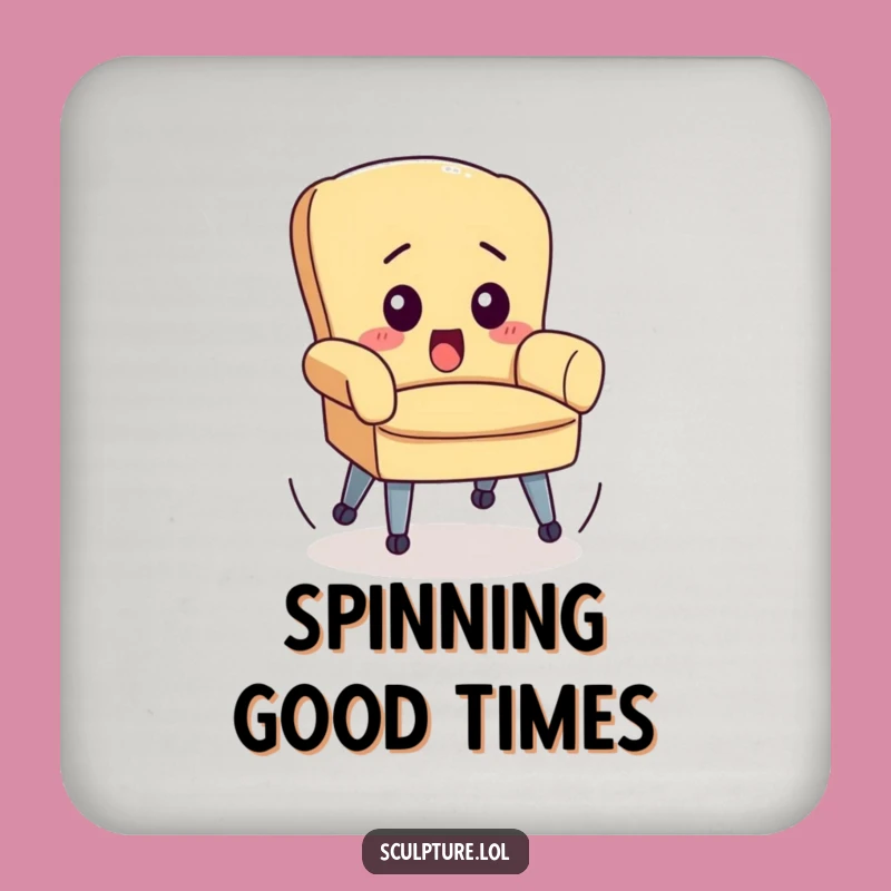 Funny Out of Control Chair Drink Coaster: Hilarious Surface Protection, Excellent Funny Gift