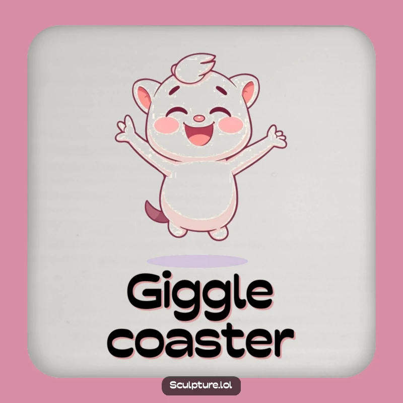 Funny Plaster Cast Coaster: Protect Surfaces with Giggling Jumps