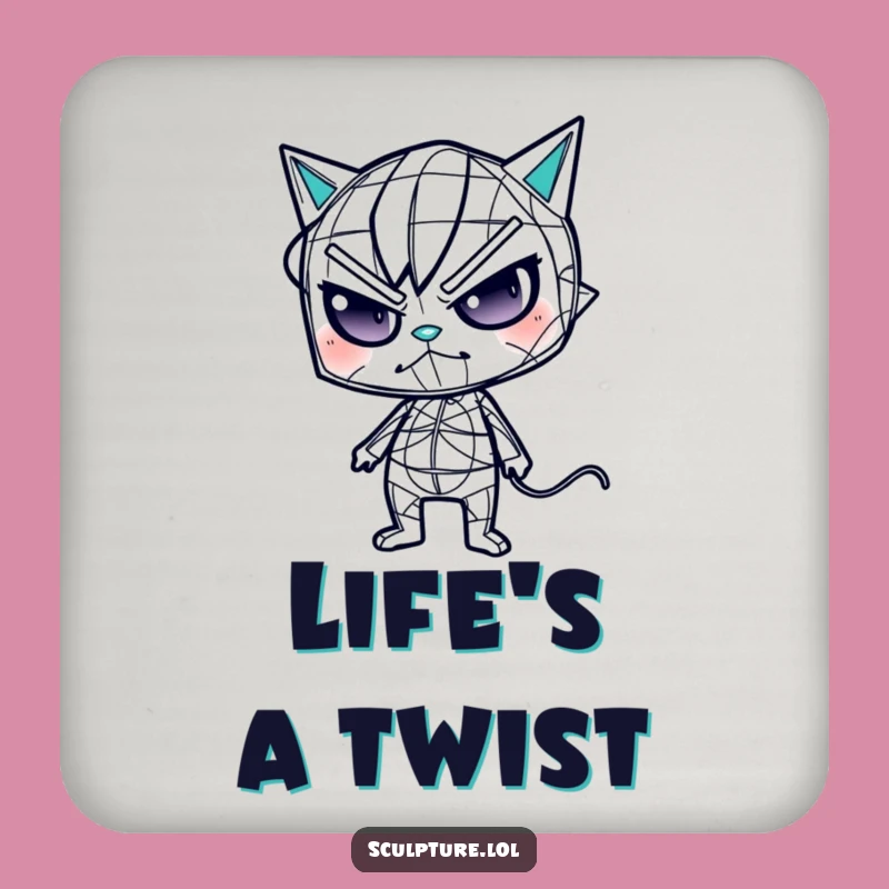 Funny Wireframe Coaster: Protect Surfaces with This Oddly Amusing Character