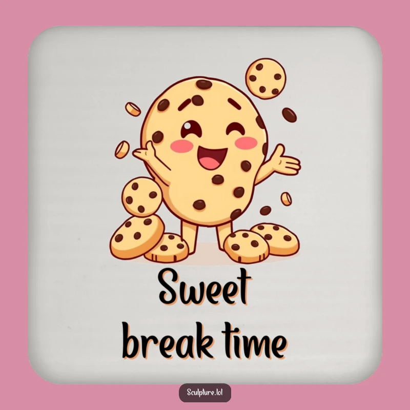 Funny Cookie Juggling Coaster: Protect Surfaces with Sweet Style!