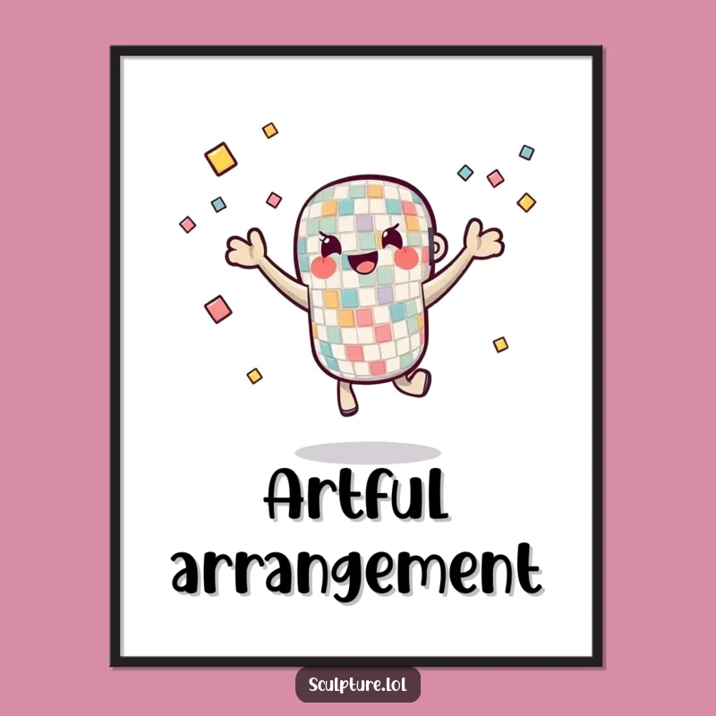 Funny Mosaic Tile Juggler Poster - Vibrant Art for Walls That Wow