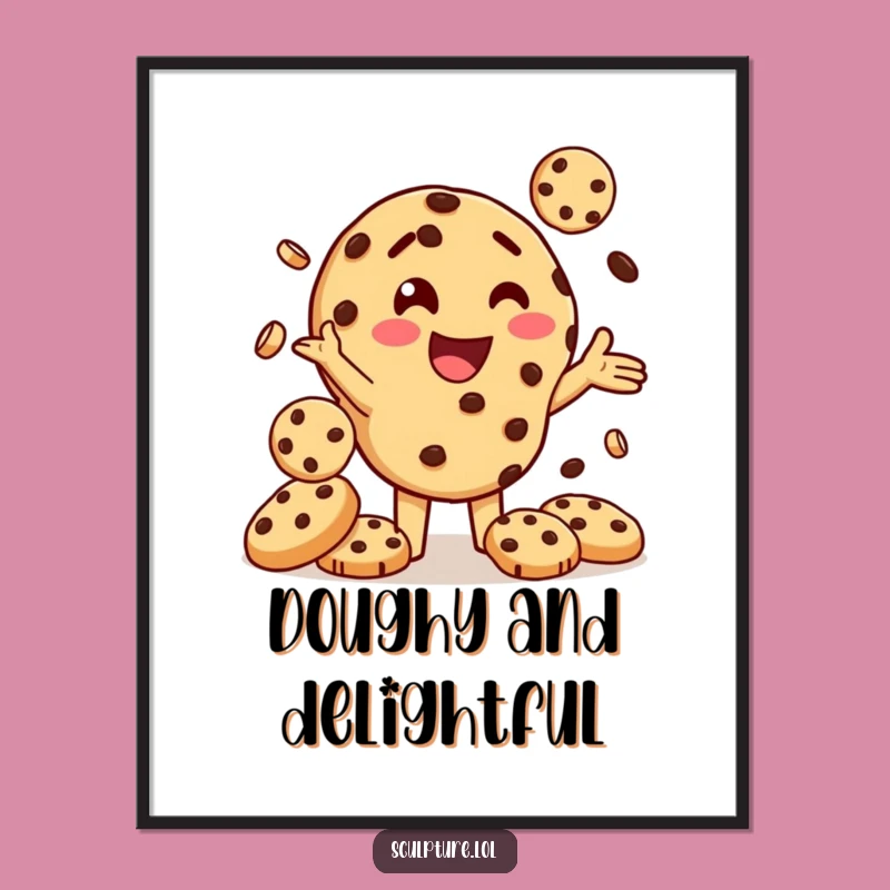 Funny Cookie Juggling Poster: Sweet Wall Art for a Happy Home!