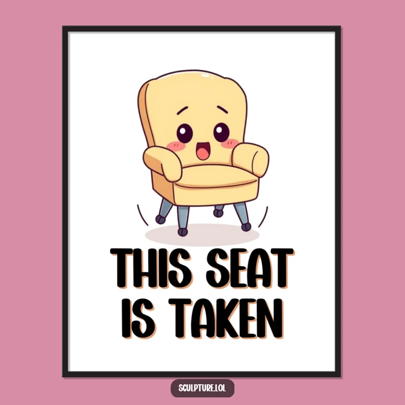 Funny Out of Control Chair Poster: Hilarious Wall Art for Desk Drama, Great Funny Gift