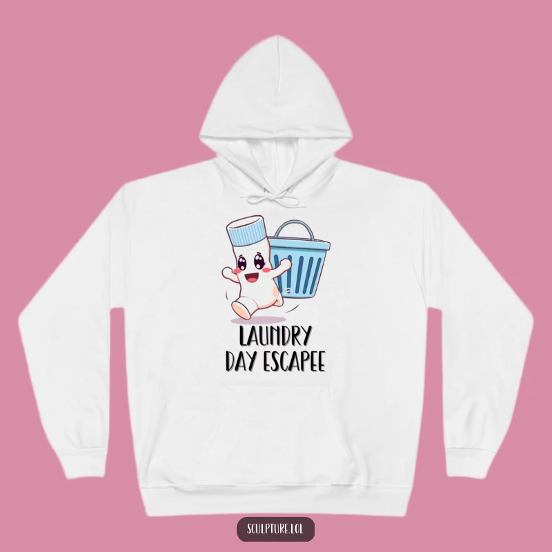 Funny Runaway Sock Hoodie: Cozy and Hilarious Laundry Day Escape Sweatshirt Gift
