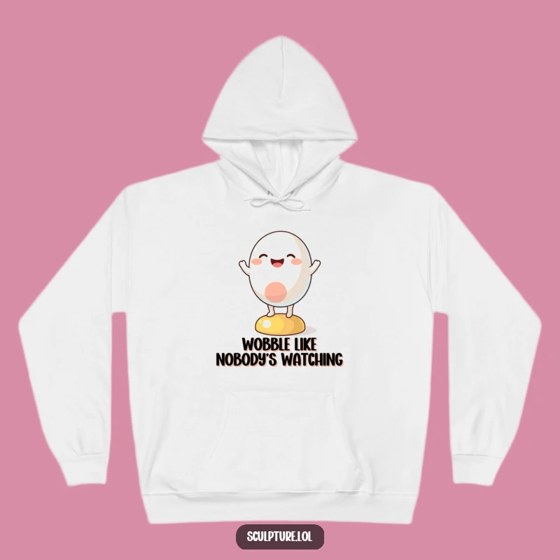 Funny Abstract Wobble Hoodie: Cozy Joyful Character for a Laugh Gift