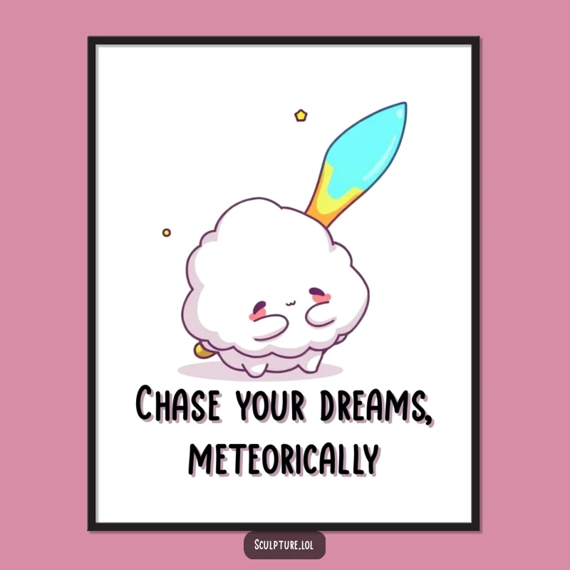 Free Printable Cloud Wall Art: Hugging Meteor Downloadable Decor