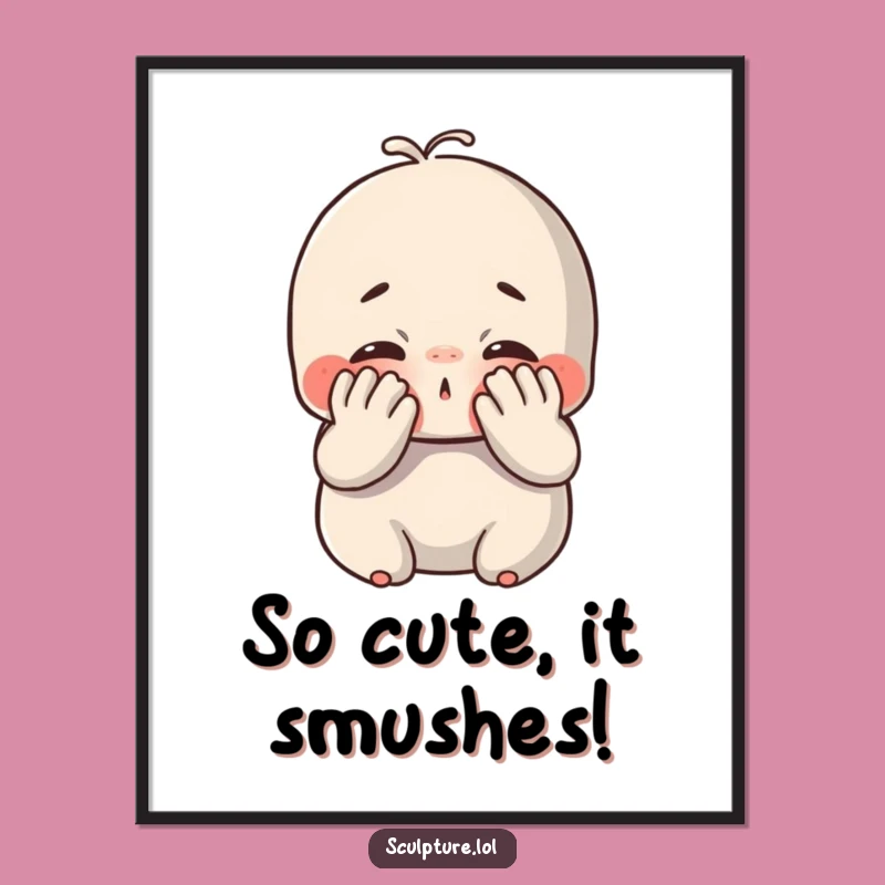 Free Printable Smushy Face Wall Art: Funny Clay Character Downloadable Decor