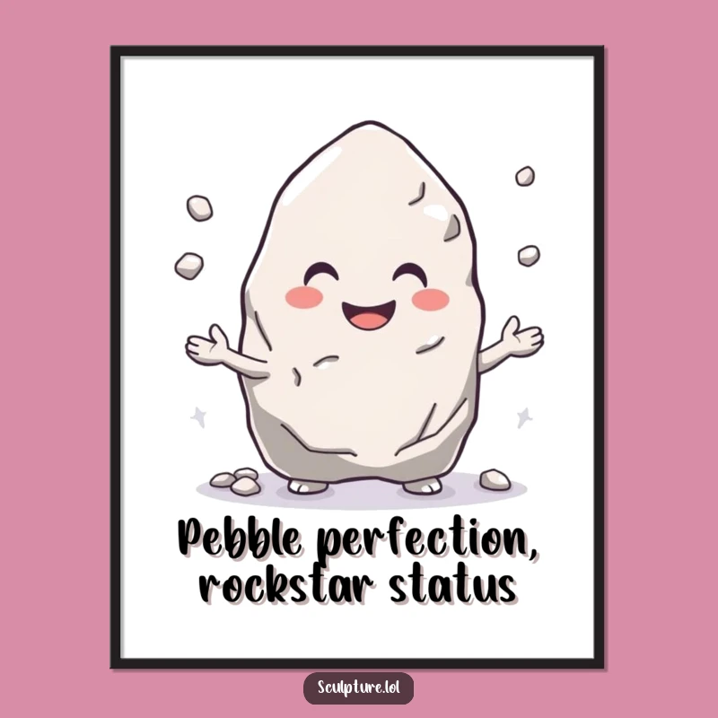 Free Printable Wall Art: Smiling Rock Juggling Pebbles