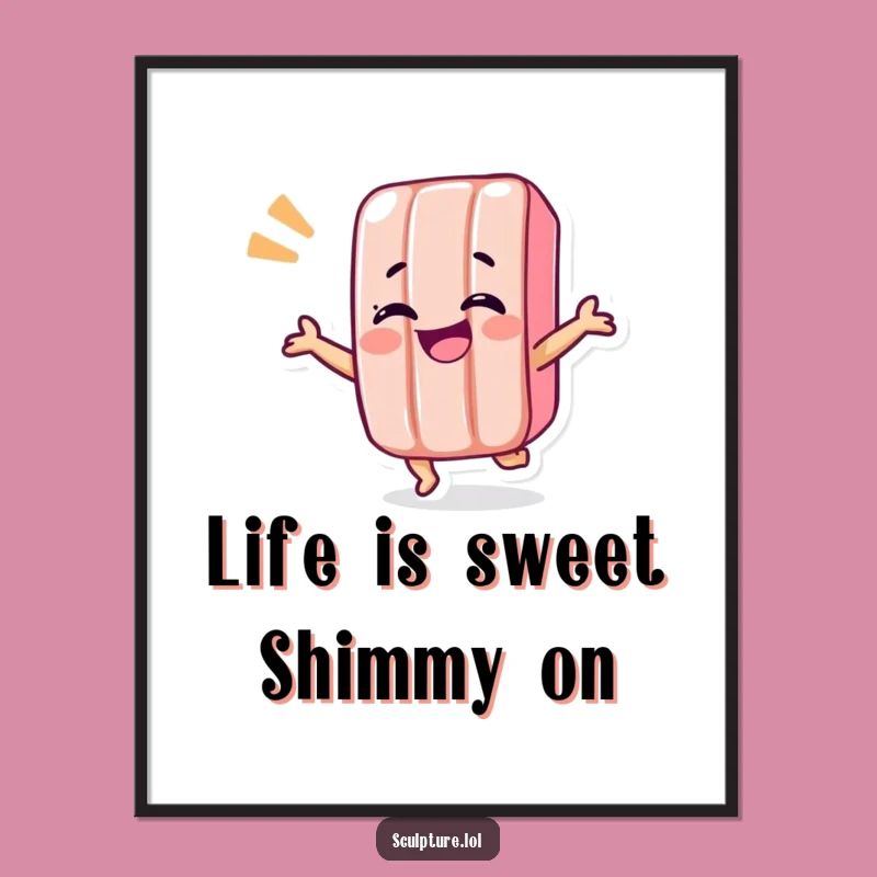 Free Printable Candy Bar Shimmy Funny Wall Art - Sweet Downloadable Decor!