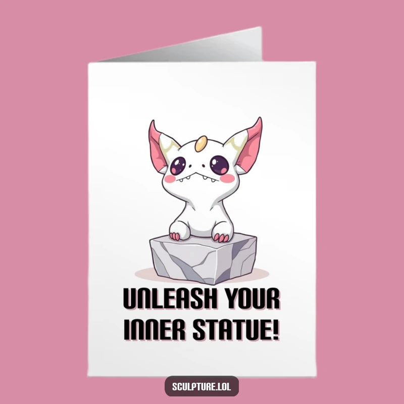 Free Printable Creature Birthday Card: Bizarre Marble Reveal Downloadable Gift