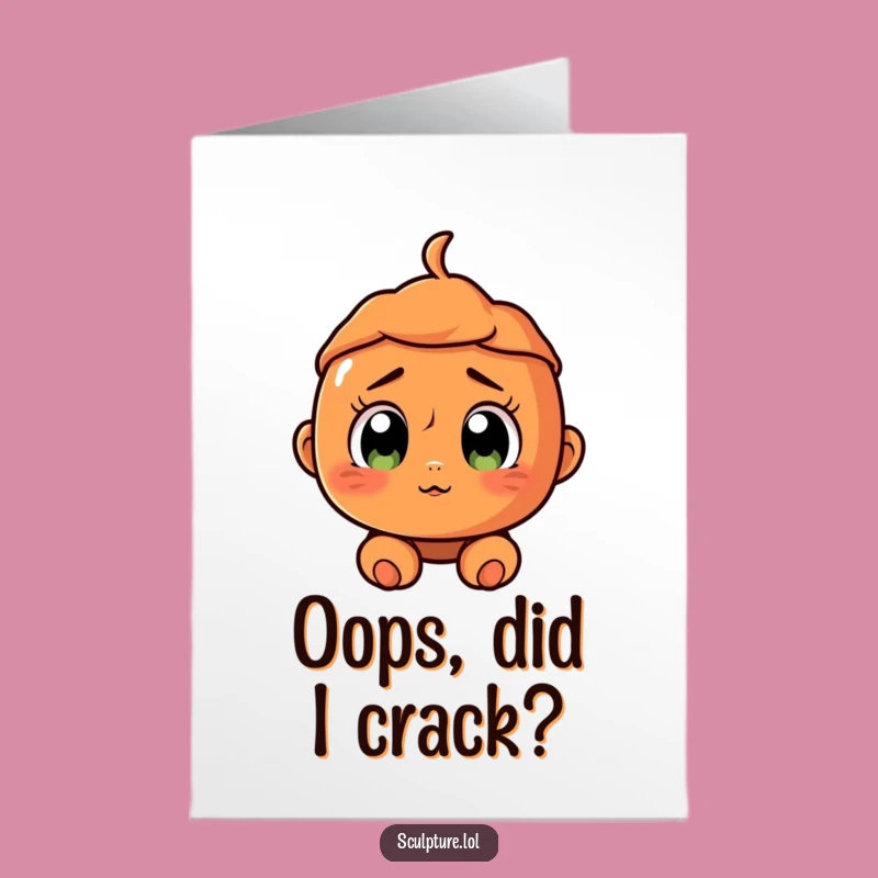 Free Printable Birthday Card: Surprised Terracotta Guy, Funny Downloadable Gift for a Laugh