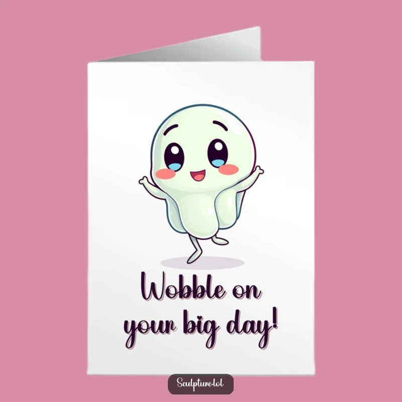 Free Printable Birthday Card: Wobbling Jelly Jig Funny Downloadable Gift for Fun