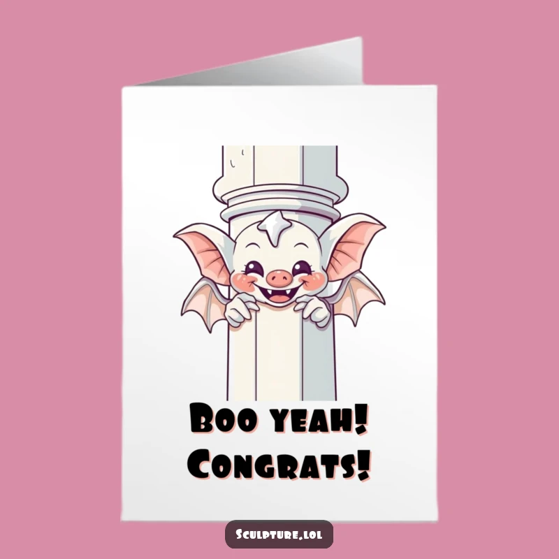 Free Printable Congrats Card: Gargoyle Peek-a-Boo!