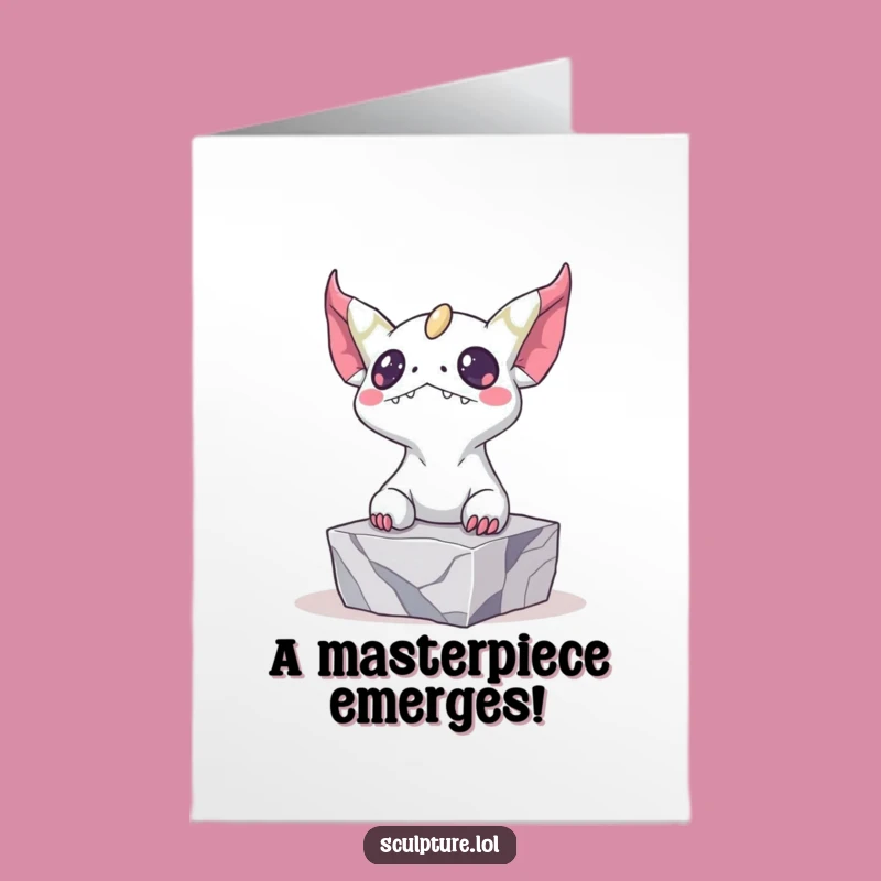 Free Printable Creature Congrats Card: Bizarre Marble Reveal Downloadable Gift