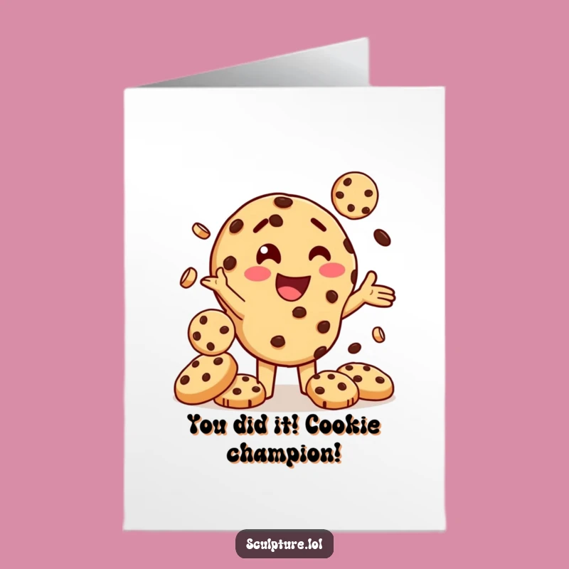 Free Printable Funny Congrats Card: Cookie Juggler Success Downloadable Gift for Achievements