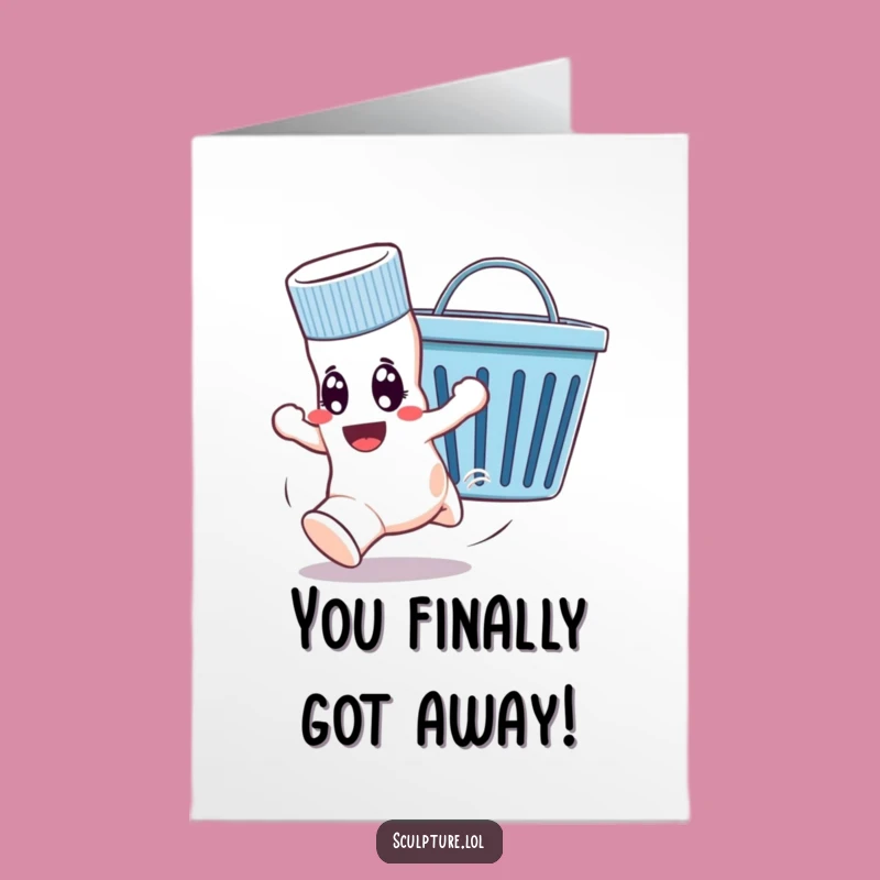 Free Printable Congrats Card: Sock's Great Escape - A Comedic Win!